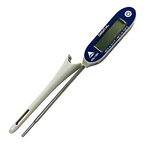 Дигитален термометър DeltaTrak 11064. Снимайте точни показания на температурата за секунди. От -40 до 311 ° С. ° F / ° C. 4-инчов SS-сонда.