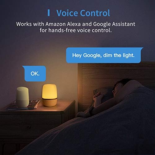 умна настолна лампа meross, Съвместима с Apple HomeKit, Siri, Алекса и SmartThings, Адаптивни Бяла и Многоцветен Нощна лампа, Гласово управление,
