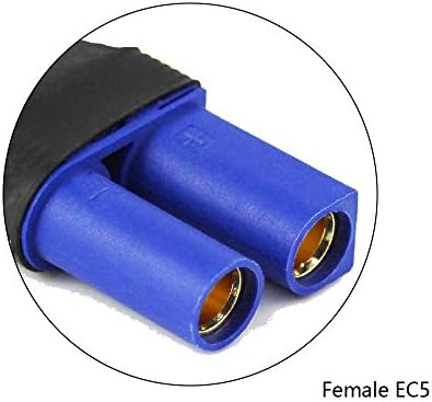 Конектори на адаптера FLY RC 4Packs ЕС5 Female Lipo Батерия Съвместима с NiMH-акумулаторна батерия Слаш/Конекрадец/паническо