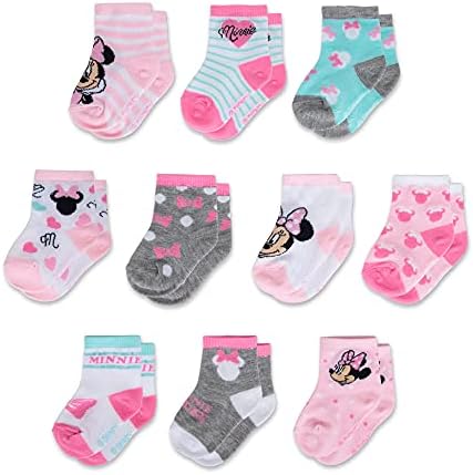 Носочки за новородени Дисни с Мини Маус, за момиченца, 10 x, Многоцветни, от 0 до 24 месеца