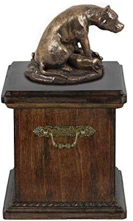 Мама стаффордширского бик, Спомен Урна за Кучешки Праха със Статуя, на името на домашен любимец и Цитат - ArtDog Personalized