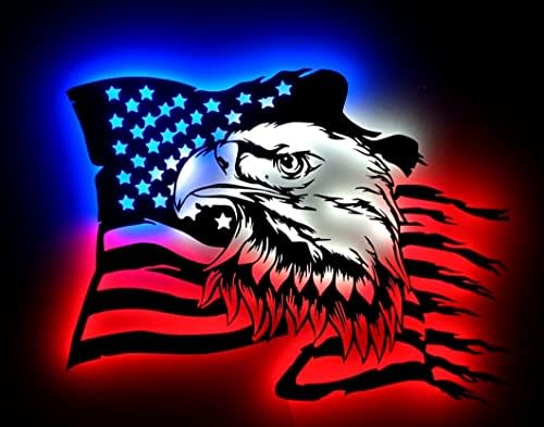 Американския Орел, Знаме на САЩ, Метална стомана Led, Led знамето на Съединените американски Щати, Неон led Флаг на страната на САЩ, Метална