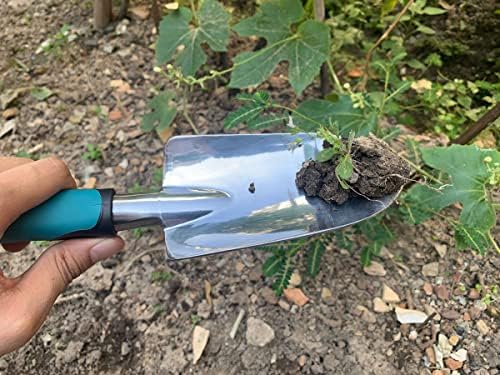 TBACW 3 Предмет градински инструменти от алуминий с неплъзгащи гумена дръжка, включително ръчен лопатката, лъжичка за пресаждане