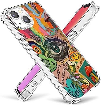 Калъф kacelsy за iPhone 13 с гъби, Психеделични Гъби, Триппи-Грим, Арт-Хипи, Магически Подарък, Дизайн За Мъже И Жени, Защитна Броня от TPU, Съвместим с iphone13 (6,1 инча)