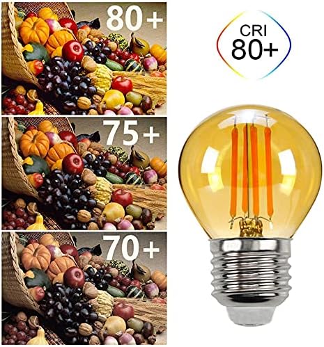 YDJoo G45 Led лампа с нажежаема жичка 4 W (еквивалент на 40 Вата) С регулируема яркост на led лампата на Едисон Топло Бяло 2700 До