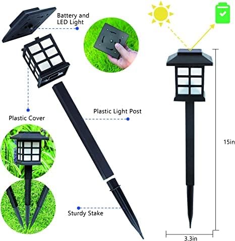 6 Опаковки Слънчева Светлина Градина Открит вътрешен Двор Пътека Поддържан Светлини Двор Подъездная пътека Тревата пътека.