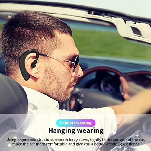 Слушалки ASHATA Bluetooth 5.2, Безжични Bluetooth Слушалки с кука за уши Hands Free, Водоустойчива ултра леки Слушалки с кука
