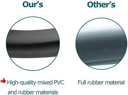 Гумена Кантиране на кант Tintvent Черен цвят, U-образното уплътнение от PVC-пластмаса, Метал Защитен кант е подходящ за 0.16 , 26 фута (315 см)