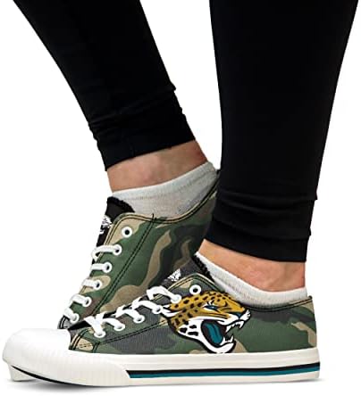 Дамски Камуфляжная Парусиновая обувки Джаксънвил Jaguars NFL С Нисък покрив - 7