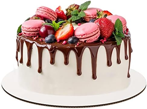 Бели Кръгли дъски за торта | 25 Опаковки по 10 инча | Картонени Кръгове за торта | за Еднократна употреба Поставка за торта | Аксесоари