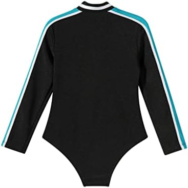 Aiihoo Kids За Момичета, едно Парче Спортен Бански костюм За занимания по Плуване с Дълъг Ръкав, Боди, Спортни Дрехи За