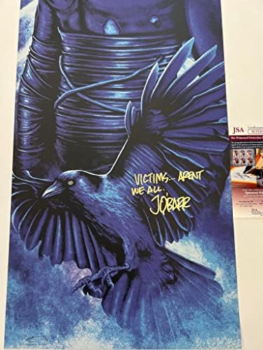 Плакат с автограф от Джеймс О 'Barra The Crow Creator Obarr Ерика Дрейвена Жертвата не всички сме Надпис с автограф Свидетел JSA