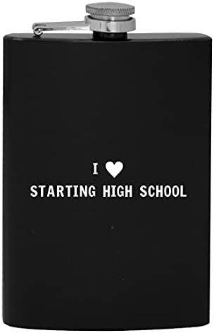 Аз с цялото си сърце обичам да ходя в училище висок клас - 8-унционная фляжка за употреба на алкохол