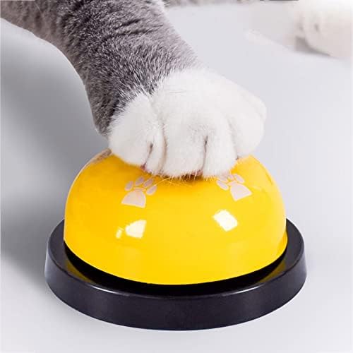 GOTODOG модул за Обучение Разговор за домашни любимци, Събуждане, за Храна, Играчка за котки с Принтом Кучета, Умна Интерактивна играчка (Жълт)