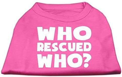 Тениска с Трафаретным принтом Mirage Pet Products Who Rescued Who, Medium, Черен