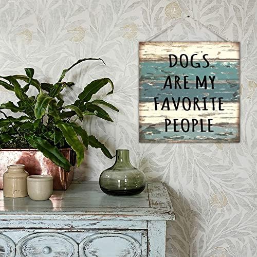 Реколта Дървена Табела с Надпис върху Палета, Забавен домашен Любимец С Надпис Кучето-любимите ми Хора, Подарък за Собственика на Куче,