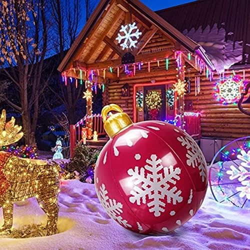 Коледна Топка Houchu с 12-Цветен Празник косене на Трева на Открито с Led Фенери, Висящи Украшения, Нежна Играчка, Коледен Орнамент (Жълт)