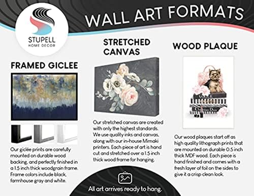 Stupell Industries Обалденный Абстрактен Портрет на Крави Съвременна Живопис на Едрия Рогат Добитък, Стенно Изкуство в Сивата Рамка,