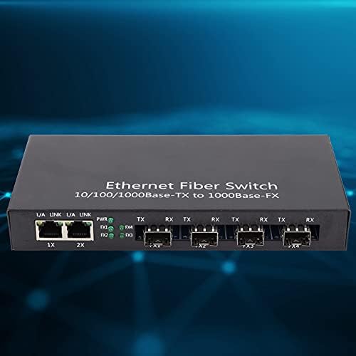 Медиаконвертер Vifemify Ethernet 10/100/1000 rj-45 М 4 Влакна 2 Порта Однорежимный Двойни Влакна за IEEE802.3Z AB Влакна Радиоприемник
