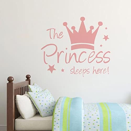 Свалящ Стикер на стената Принцеса, стикер на стената във формата на короната, Интериор за спални Момичета, Детска, Художествена