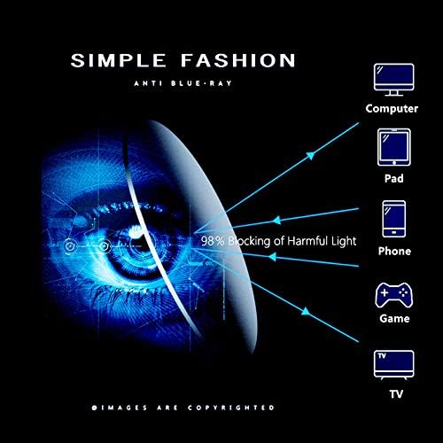 Очила FunSpt Cat Eye, Блокиране на Синя Светлина, Стилни Компютърни Очила Срещу Пренапрежение на Очите, Без Рецепта за Жени и Мъже,2045-Champagne