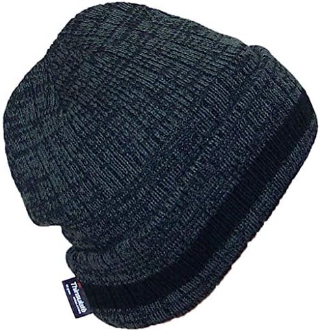 Най-добрите зимни шапки 3M 40-Граммовая Утепленная Вязаная шапчица Thinsulate с белезници (Един размер)