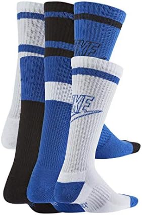 Чорапи Найки Kid ' s Everyday с подплата Crew, 6 опаковки (Разноцветни (CK7302-901) / Черен