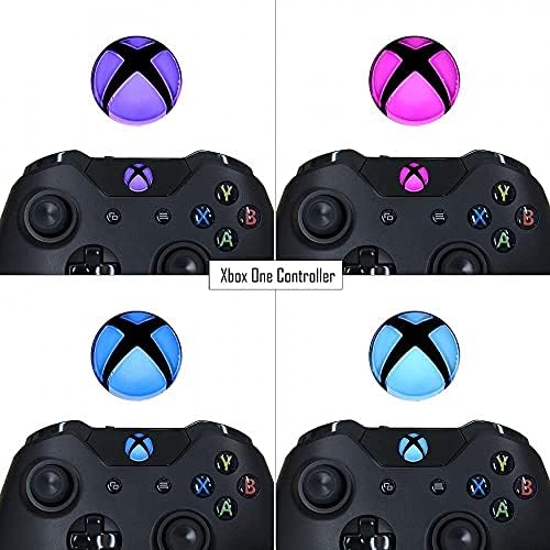 eXtremeRate 8 Цвята 40 бр. Бутон Home Guide led Скинове Етикети с Инструменти за Xbox Series X/S, Xbox One Elite V1/V2, Xbox One S/X, стандартен контролер Xbox One