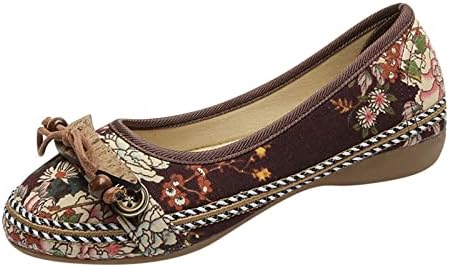Дамски Модельная Обувки на равна подметка, Дамски Обувки, елегантно облечен Обувки, Ежедневни Обувки, Дамски Памучен Обувки в Етнически