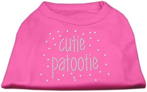 Тениска Mirage Pet Products Cutie Patootie С Кристали, Голяма, Ярко-Розова