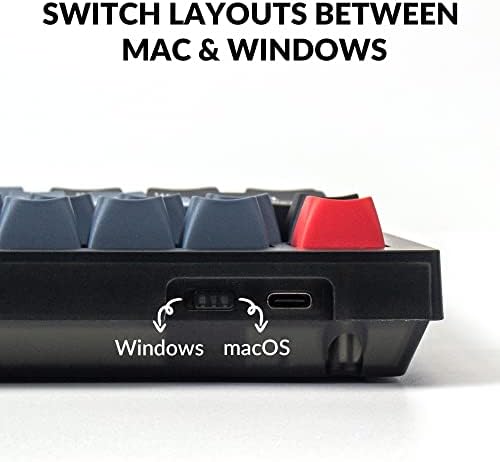Жичен механична клавиатура Keychron V1 поръчка, 75% подредба QMK/ с помощта на Програмируемо макро функция с възможност за гореща замяна Keychron
