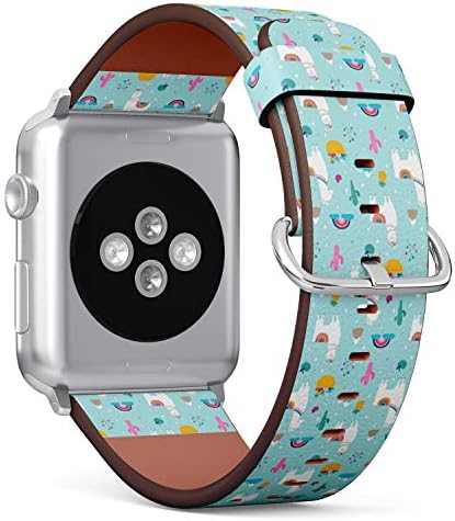 Каишка Q-Фасул, съвместим с Apple Watch 38 mm / 40 mm / 41 mm (всички серии) - Сменяеми Кожена Каишка-гривна, Аксесоар за