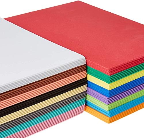 80 Опаковки листа за бродерия от пяна EVA (6 x 9 инча), Цветни Порести хартия за рисуване в класа, занаяти собствените си ръце, | Плътна и мека хартия, 16 цвята