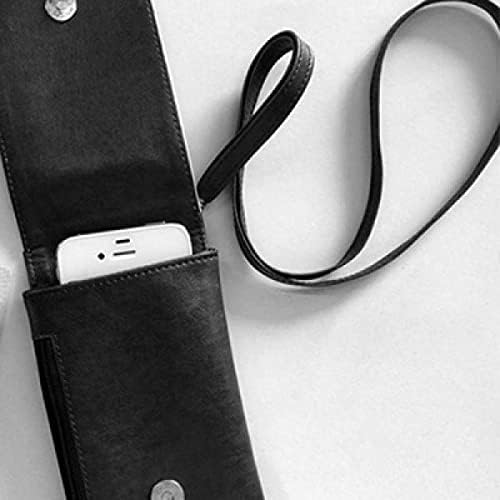 Здравей, Свят Корейски Арт Деко Подарък Мода Телефон В Чантата Си Чантата Виси Мобилен Калъф Черен Джоба