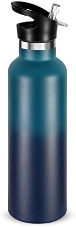 Бутилка за вода от неръждаема Стомана Наклон цвят Neihepal, Пътна Бутилка с Двойни Стени с Вакуумна Изолация на 24 Грама и Херметически