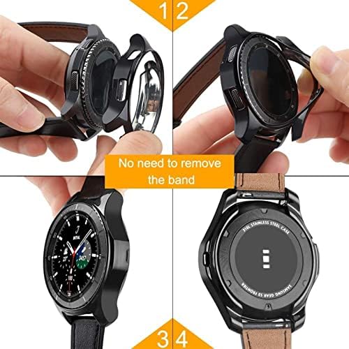 Защитен калъф за часа BEDCY Screen за Samsung Galaxy Watch4 40-44 мм/Classic 42-46 мм, пълно Защитно покритие от TPU, прозрачна броня