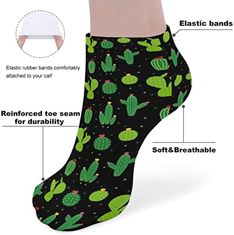 Забавни Cactus Чорапи за Бягане на Щиколотках, Спортни Чорапи, Без Подплата за Мъже и Жени