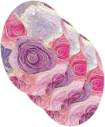 Съвременни Натурални Гъби ALAZA Pink & Purple Rose Flower, Кухненски Целлюлозная Гъба за миене на съдове, Санитарен възел и