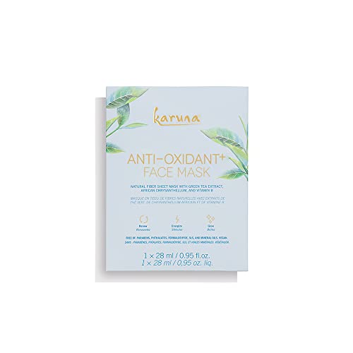 Karuna Antioxidant+ Маска за лице Sheets, за да се грижи за кожата на лицето и красота, която е необходима за актуализации, даване на енергия