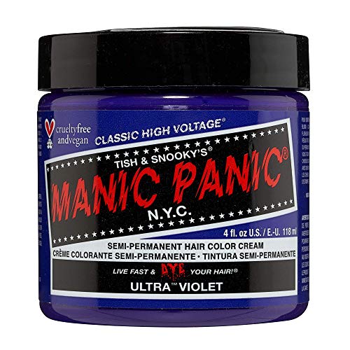 Комплект за боядисване на коса МАНИАКАЛНА ПАНИКА Ultra Violet С комплект за избелване на 40-тия обем, Осветляющим шампоан