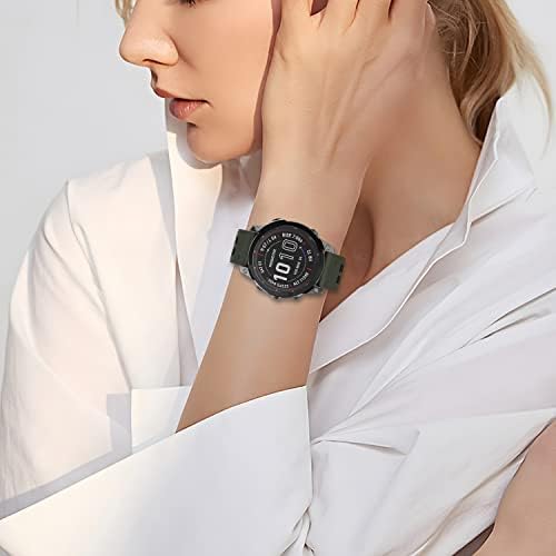 OVERSTEP е Съвместим с каишка на Garmin Fenix 7, удобен спортен силиконов каучук с диаметър 22 мм и за умни часовници Fenix 5/Fenix
