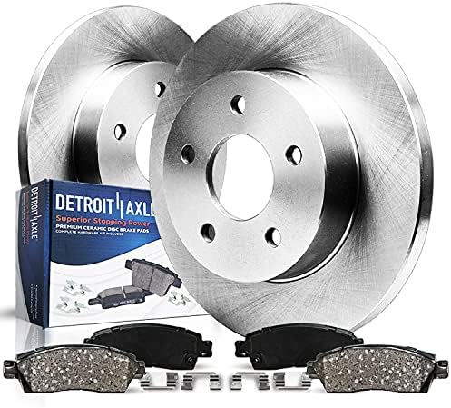 Ос Детройт - Ротори на задния диск спирачки + Керамични Спирачни накладки за Смяна на 2005-2010 Honda Odyssey - Комплект от 4 теми
