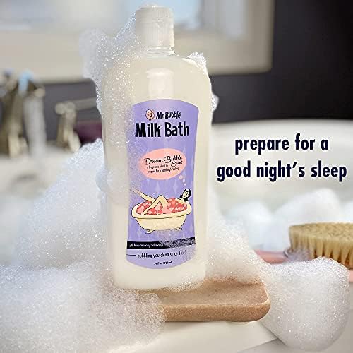 Млечна вана Mr. Bubble Dream Bubble - Питателна, Хидратиращи Milk bath - Не съдържа парабени, фталатов, кокос и млечна пяна (4 Флакона
