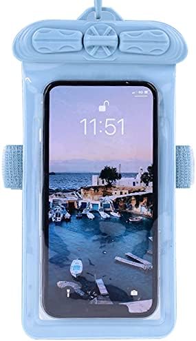 Калъф за телефон Vaxson, съвместима с BLU Dash X2 , водоустойчив калъф, суха чанта [без защитни фолиа], син