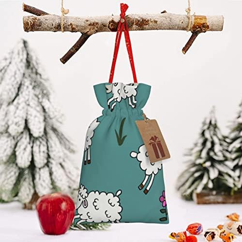 Чанти за Коледни подаръци С завязками, Сладки-Овце-Забавни Торбички За Опаковане на Подаръци, пликове За Опаковане на Коледни