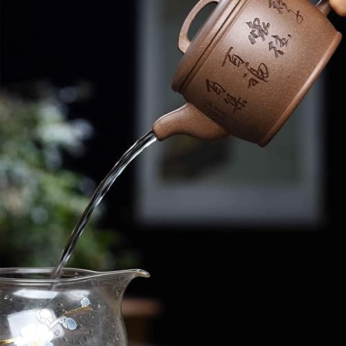 170 мл Исинский Лилаво Глинен Чайник, Ръчна изработка Чайник Творчески Чай Набор от Кунг-Фу Чаена Церемония