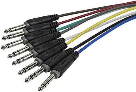 Monoprice 8-канален 1/4-инчов TRS кабел Male-1/4-инчов TRS кабел Male Snake - 3 Метра, 26AWG, 8 балансирани моно - и небалансных стереолиний