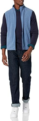 Мъжка жилетка от мек вълнен плат Essentials с пълна цип (наличен при модели Big & Tall)