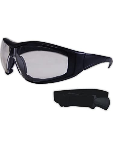 Защитни очила MAGID G919AFBL Gemstone с дужками и каишка, Черен дограма, сини фарове за лещи (12 чифта)