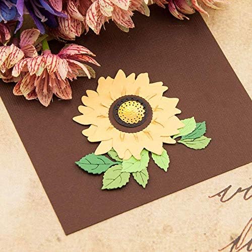 Метални печати GICGZOI Sunflower за Производство на пощенски Картички, Scrapbooking, Коледен Комплект Щанци За Рязане на Метал